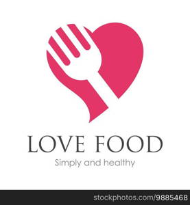 Love Food Logo vector illustration design Template