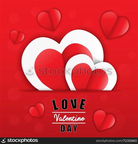 Love for Valentine's day. Happy valentines day and wedding design Paper heart. Vector illustration. Pink Background With Ornaments, Hearts. Doodles and curls. Be my Valentine