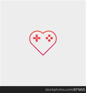 love game pad logo design template vector illustration icon element isolated. love game pad logo design template vector illustration
