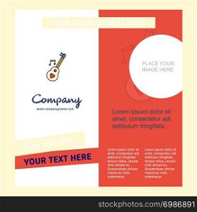 Love guitar Company Brochure Template. Vector Busienss Template