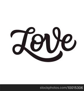 Love. Hand lettering word isolated on white background. Vector typography for wedding decorations, posters, cards, t shirts, wall art, banners