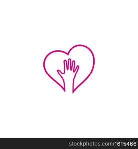 Love hands Logo Vector icon illustration design Template