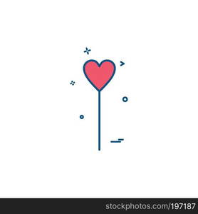  love heart balloon icon vector design