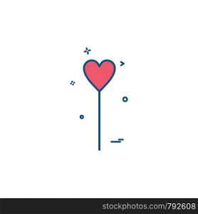 love heart balloon icon vector design