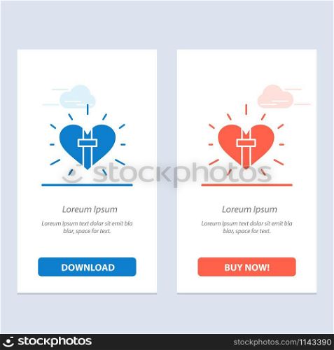 Love, Heart, Celebration, Christian, Easter Blue and Red Download and Buy Now web Widget Card Template