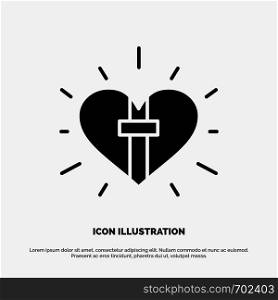 Love, Heart, Celebration, Christian, Easter solid Glyph Icon vector