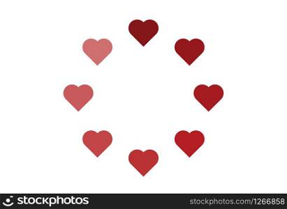 love heart circle loading icon isolated vector illustration