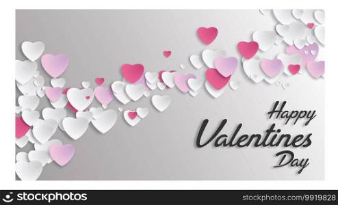 love heart design in paper cut style. Vector illustration. for valentine’s day background