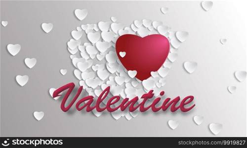 love heart design with 3d vector illustration. for valentine’s day background