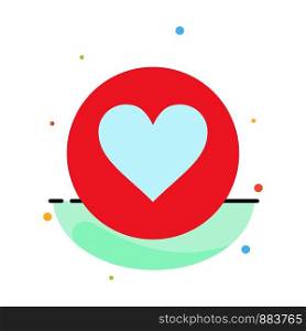 Love, Heart, Favorite, Crack Abstract Flat Color Icon Template