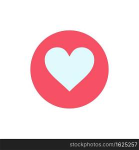 Love, Heart, Favorite, Crack  Flat Color Icon. Vector icon banner Template