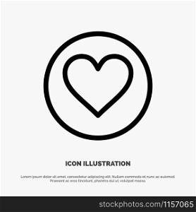 Love, Heart, Favorite, Crack Line Icon Vector