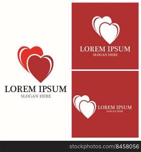 Love heart icon and symbol vector template