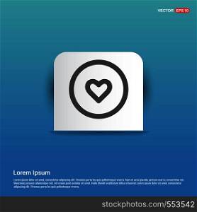 Love heart icon - Blue Sticker button