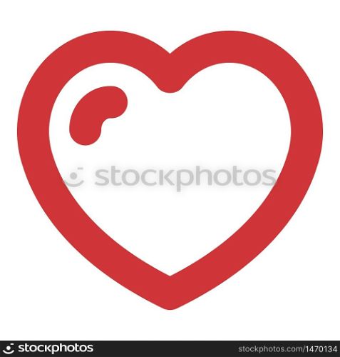 Love heart icon. Outline love heart vector icon for web design isolated on white background. Love heart icon, outline style