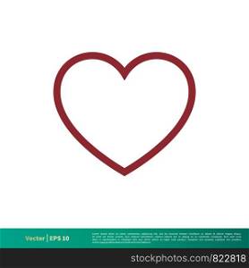 Love Heart Icon Vector Logo Template Illustration Design. Vector EPS 10.