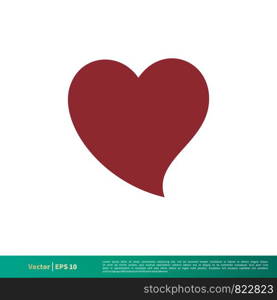 Love Heart Icon Vector Logo Template Illustration Design. Vector EPS 10.