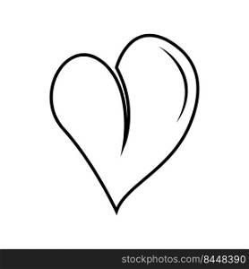 Love, heart line icon