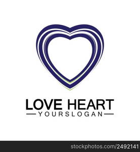  Love heart logo and symbol vector template