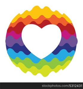 Love, Heart Rainbow Color Icon for Mobile Applications and Web Vector Illustration EPS10. Love, Heart Rainbow Color Icon for Mobile Applications and Web V