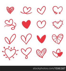 love heart shape icon collection
