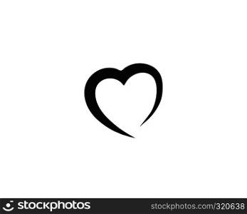 Love heart symbol logo template