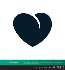 Love Heart Valentine&rsquo;s Day Icon Vector Logo Template Illustration Design EPS 10.