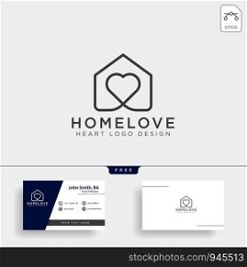love home line logo template vector illustration icon element isolated - vector. love home line logo template vector illustration icon element isolated