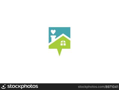 Love house talk logo vector image