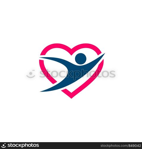 Love Human Shape Logo Template Illustration Design. Vector EPS 10.