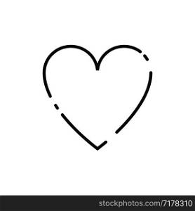 Love icon. Black Heart. Linear Heart in trendy design. Heart icon. Eps10. Love icon. Black Heart. Linear Heart in trendy design. Heart icon
