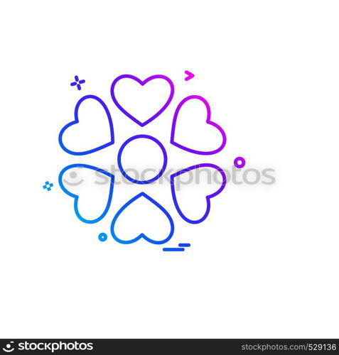 Love icon design vector