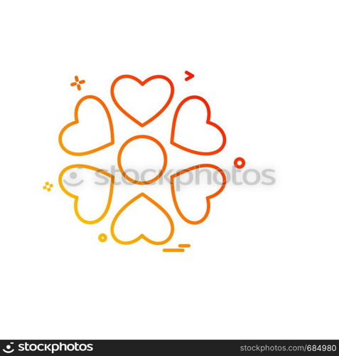 Love icon design vector