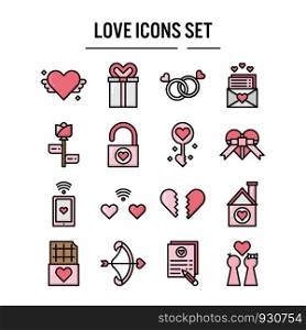 Love icon in outline design for web design , infographic , presentation , mobile application - Vector illustration