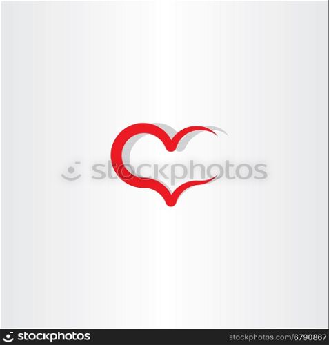 love icon symbol heart red sign element shape