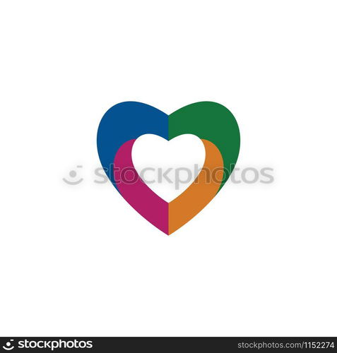 Love icon Vector Illustration design Logo template