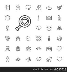 Love icons Royalty Free Vector Image