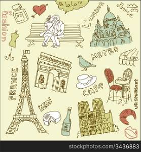 love in paris doodles