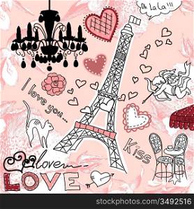 LOVE in Paris doodles