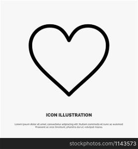 Love, Instagram, Interface, Like Line Icon Vector