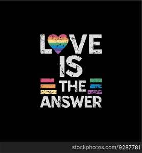 Love is the answer, happy pride month