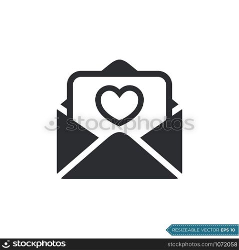 Love Letter, Email Icon Vector Logo Template Illustration Design
