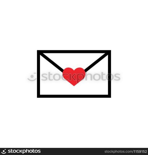 Love letter icon design template vector isolated illustration. Love letter icon design template vector isolated