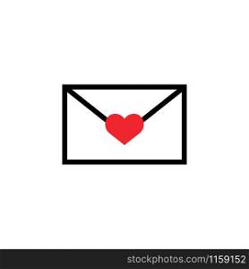 Love letter icon design template vector isolated illustration. Love letter icon design template vector isolated