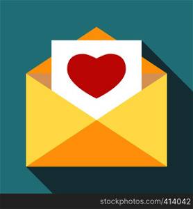 Love letter icon. Flat illustration of love letter vector icon for web design. Love letter icon, flat style