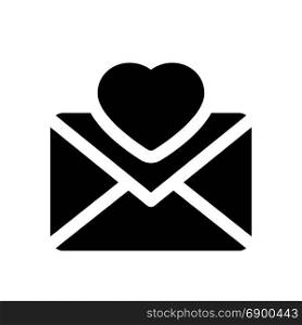 love letter, icon on isolated background