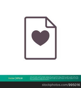 Love Letter Icon Vector Logo Template Illustration Design. Vector EPS 10.