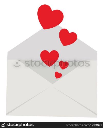 Love letter, illustration, vector on white background.