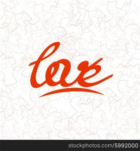 Love lettering word. Love lettering word. Vector illustration