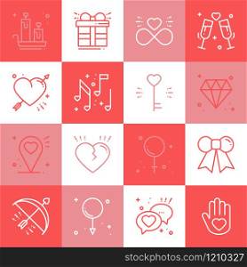Love line icons set. Happy Valentine day signs and symbols. Love, couple, relationship, dating, wedding, holiday, romantic amour theme. Heart lips gift. Colorful squares. Love line icons set. Happy Valentine day signs and symbols. Love, couple, relationship, dating, wedding, holiday, romantic amour theme. Heart, lips, gift. Colorful squares.